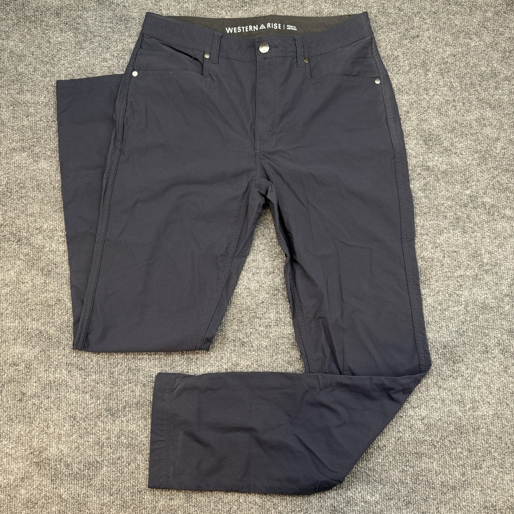 Western Rise Diversion Pants Men's 31 Navy Blue 5-Pocket Stretch Nylon